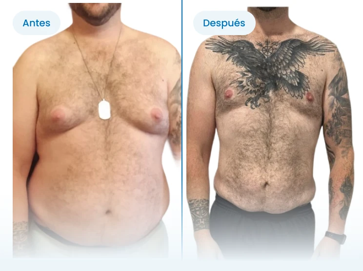 Cambio físico de espaldas