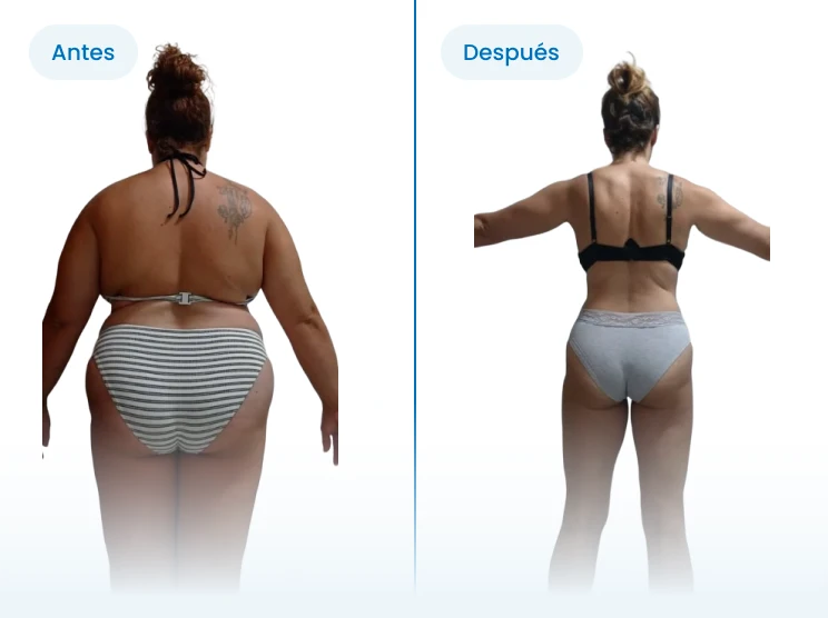 Cambio físico de espaldas: Ana